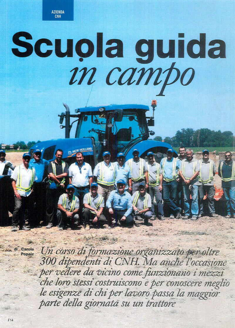 Articolo corsi per utilizzo trattori agricoli sulla rivista CNH – Docenti Minerva Articolo corsi per utilizzo trattori agricoli sulla rivista CNH – Docenti Minerva